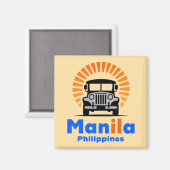 Manila Philippines Southeast Asia Magnet (Vorderseite/Rückseite)
