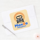 Manila Philippines Southeast Asia Quadratischer Aufkleber (Umschlag)