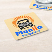 Manila Philippines Southeast Asia Rechteckiger Pappuntersetzer (angewinkelt)