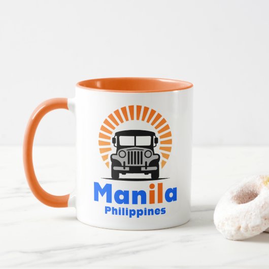 Manila Philippines Southeast Asia Tasse (Mit Donut)