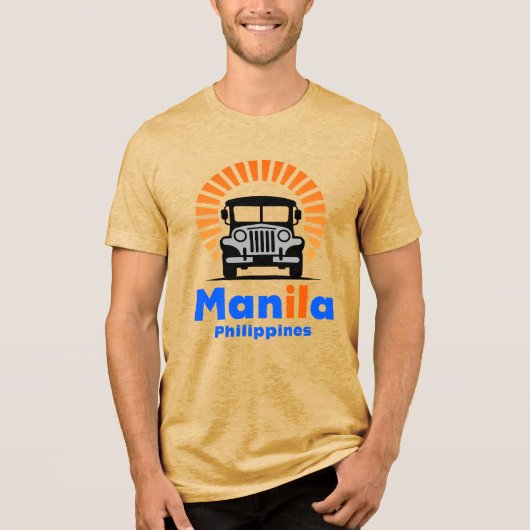 Manila Philippines Southeast Asia Tri-Blend Shirt (Vorderseite)