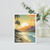 Manila Philippines Vintage Travel Illustration Postkarte (Stehend Vorderseite)