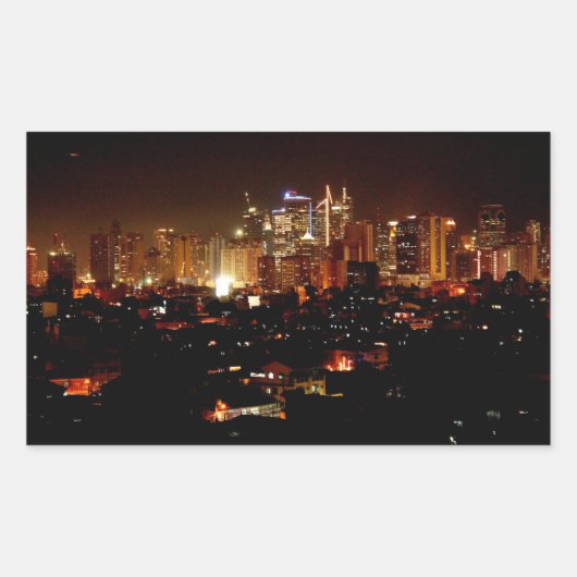 Manila Rechteckiger Aufkleber (Vorderseite)