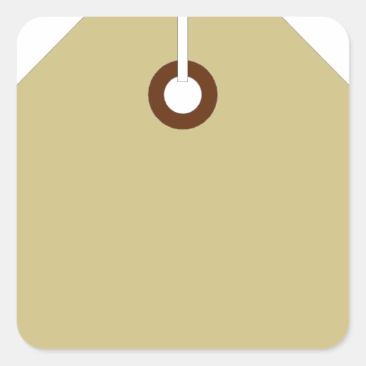 Manila Tag Quadratischer Aufkleber (Vorderseite)