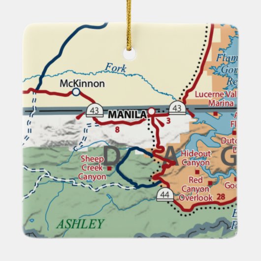 Manila UT Map Keramikornament (Rückseite)