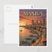 Manilabucht Philippinen Postkarte (Vorne/Hinten)