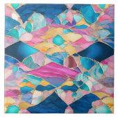 "Manilva" Blaurosa Sand zersplitterte Waves Fliese (Vorderseite)