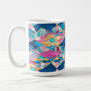 "Manilva" Blaurosa Sand zersplitterte Waves Kaffeetasse