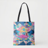 "Manilva" Blaurosa Sand zersplitterte Waves Tasche (Vorderseite)