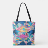 "Manilva" Blaurosa Sand zersplitterte Waves Tasche (Rückseite)
