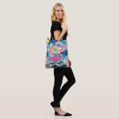 "Manilva" Blaurosa Sand zersplitterte Waves Tasche (Am Model)