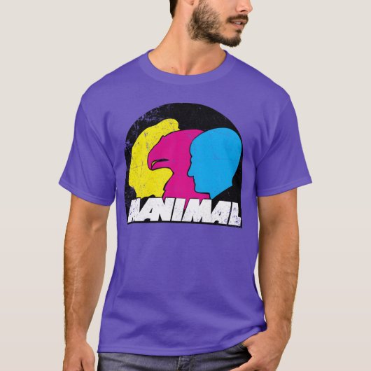 Manimal 80er lustig T-Shirt (Vorderseite)