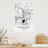 Manipal Map Poster | Karnataka| Indien (Küche)