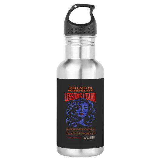 MANIPULATE LESSONS LEARN DESIGN WATER BOTTLE  EDELSTAHLFLASCHE (Vorderseite)