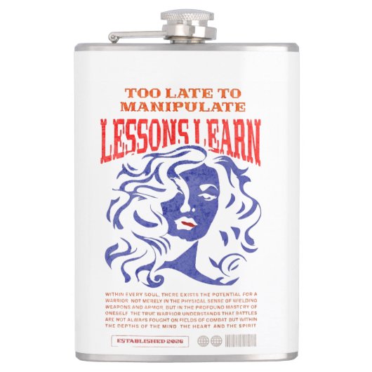MANIPULATE LESSONS LEARN VINYL WRAPPED FLASK  FLACHMANN (Vorderseite)