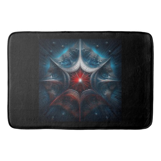 Manipulated Mandelbrot with Starburst Center Badematte (Vorderseite)