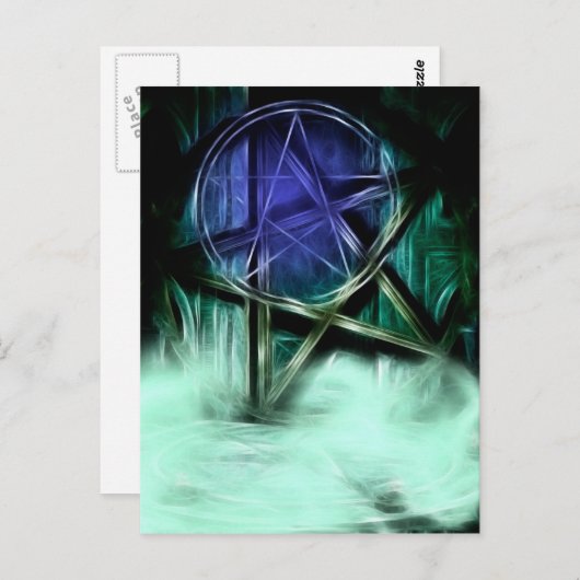 Manipulation des Wiccan-Fraktals Postkarte (Vorne/Hinten)