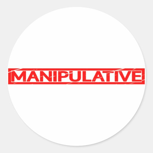 Manipulative Briefmarke Runder Aufkleber (Vorderseite)