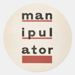 manipulATOR Runder Aufkleber