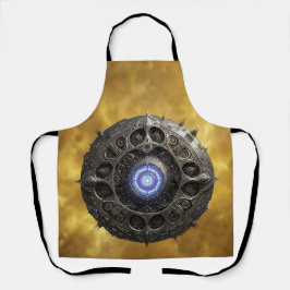 Manipulierte Julia-Fraktale auf goldenem Hintergru Schürze