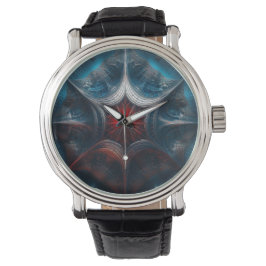 Manipuliertes Mandelbrot mit Sternenburst-Zentrum Armbanduhr