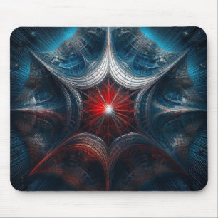 Manipuliertes Mandelbrot mit Sternexplosion Center Mousepad
