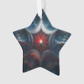 Manipuliertes Mandelbrot mit Sternexplosion Center Ornament (Vorderseite)