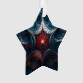 Manipuliertes Mandelbrot mit Sternexplosion Center Ornament (Vorderseite)