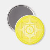 Manipura Chakra Mandala (Solarplexus Chakra) Magnet (Vorderseite/Rückseite)