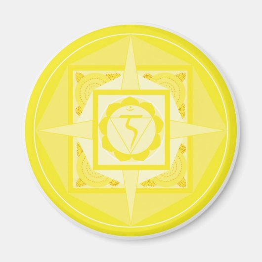 Manipura Chakra Mandala (Solarplexus Chakra) Magnet (Vorne)