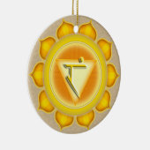 Manipura oder Solar Plexus der 3. Chakra Keramik Ornament (Rechts)