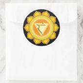 Manipura oder Solar Plexus der 3. Chakra Runder Aufkleber (Tasche)