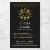 Manipura Solar Plexus Chakra Candle Label  Lebensmitteletikett (Einzelnes Label)