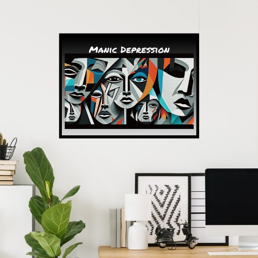 Manische Depression Print, Value Poster Paper (Mat (Heimbüro)