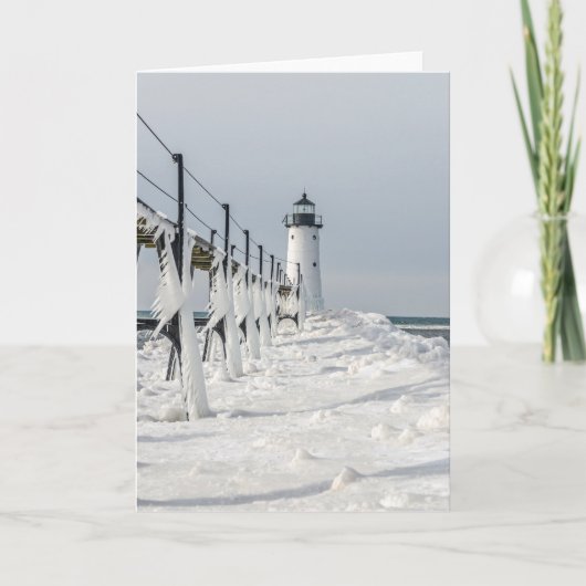 Manista North Pierhead Lighthouse Karte (Vorderseite)