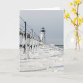 Manista North Pierhead Lighthouse Karte (Gelbe Blume)