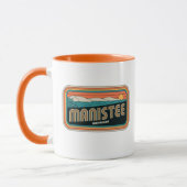 Manistee 70er Retro Michigan Vintag Tasse (Links)