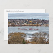 Manistee - Eine kleine Stadt am Lake Michigan Postkarte (Vorne/Hinten)