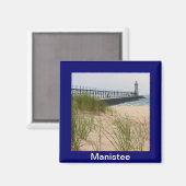 Manistee Lighthouse Magnet (Vorderseite/Rückseite)