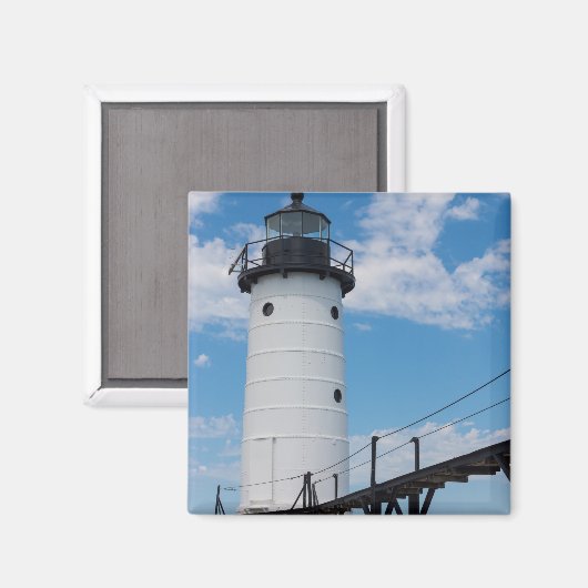 Manistee Lighthouse Magnet (Vorderseite/Rückseite)
