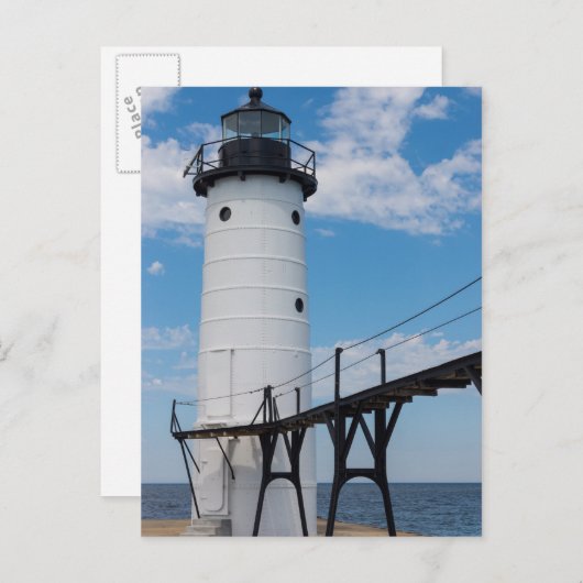 Manistee Lighthouse Postkarte (Vorne/Hinten)