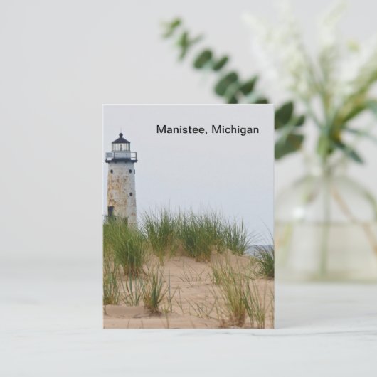 Manistee Lighthouse Postkarte (Stehend Vorderseite)