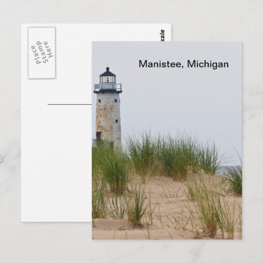 Manistee Lighthouse Postkarte (Vorne/Hinten)