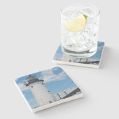 Manistee Lighthouse Steinuntersetzer (Seitenansicht)