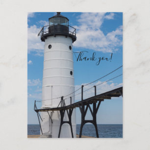 Manistee Lighthouse Vielen Dank an Postcard Postkarte