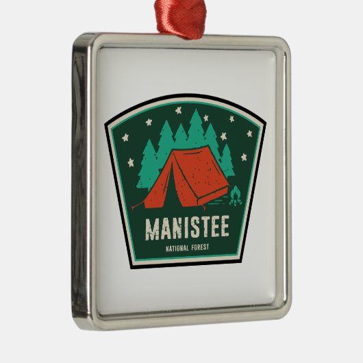 Manistee National Forest Camping Ornament Aus Metall (Rechts)