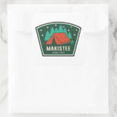 Manistee National Forest Camping Quadratischer Aufkleber (Tasche)