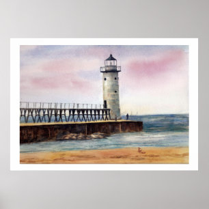 Manistee NordPierhead helles Plakat