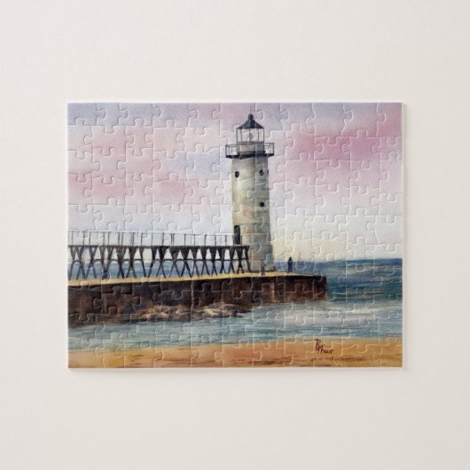 Manistee NordPierhead Leuchtturm-Puzzlespiel Puzzle (Horizontal)