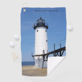 Manistee North Pierhead Golf Handtuch (Insitu)